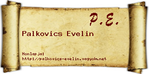 Palkovics Evelin névjegykártya